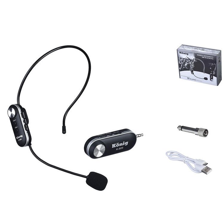 König K-503 Şarjlı Telsiz Kablosuz Headset Kafa Mikrofon