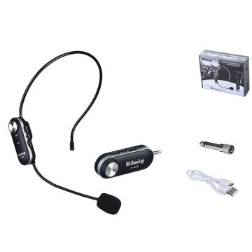König K-503 Şarjlı Telsiz Kablosuz Headset Kafa Mikrofon
