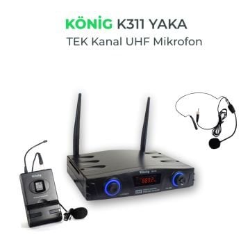 KÖNİG K-311Y  BİR  YAKA  TELSİZ MİKROFONU