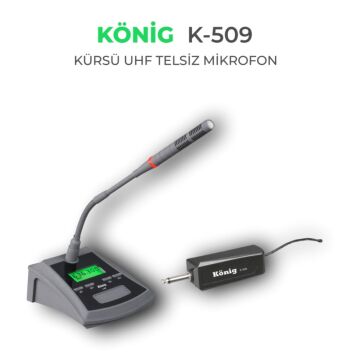 König K-509 Şarjlı Telsiz Kablosuz Kürsü Masa Mikrofon