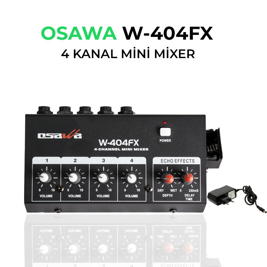OSAWA W–404 FX MİNİ MİXER 4 Kanal Mixer