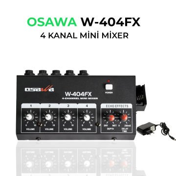 OSAWA W–404 FX MİNİ MİXER 4 Kanal Mixer