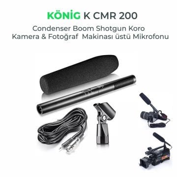 KÖNİG K–CMR 200 CONDENSER BOOM SHOTGUN KORO KAMERA MİKROFON