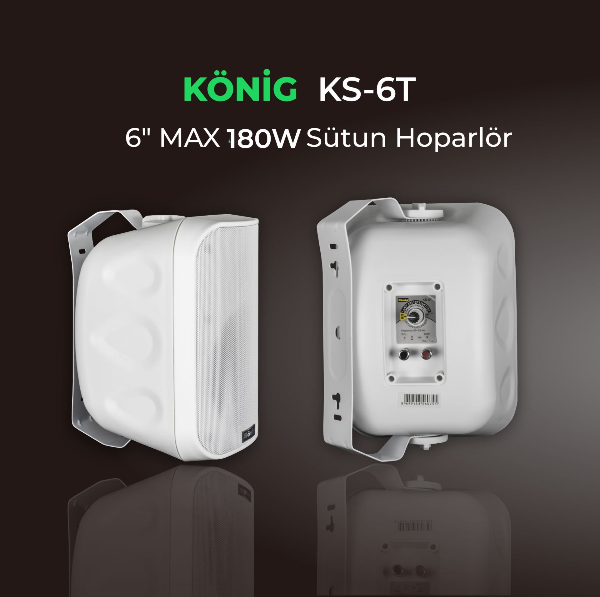 KÖNİG KS–6T SÜTUN HOPARLÖR MAX 180 WATT