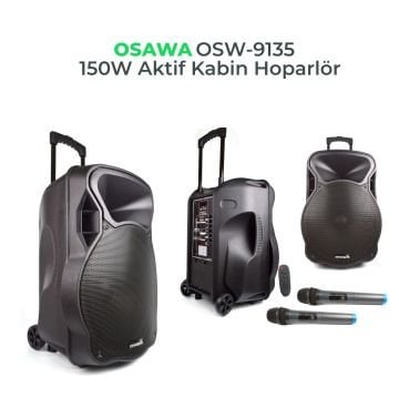 Osawa Osw-9135 2 El Mikrofonlu Taşınabilir Portatif Seyyar Anfi
