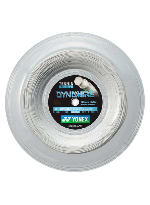 Dynawire 125 Monofilament 200m Tenis Kordajı - Beyaz Gümüş  |Yonex