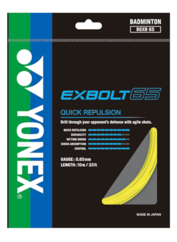 Exbolt 65  10m Badminton Kordajı - Sarı | Yonex