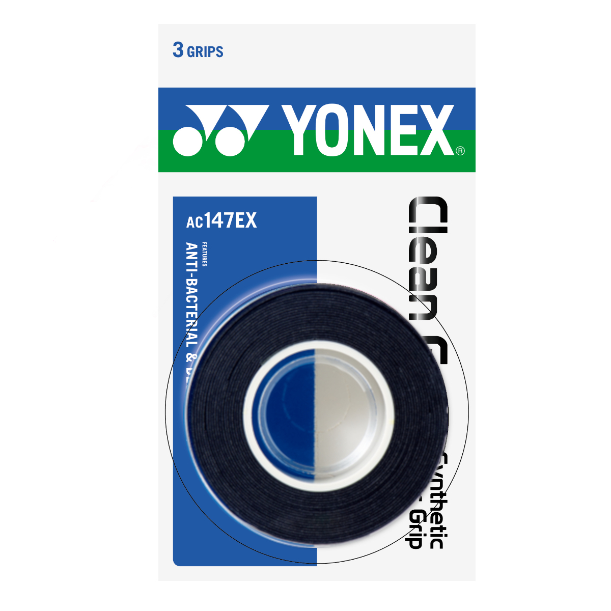AC147-3 Clean Grap 3.lü Grip - Siyah |Yonex