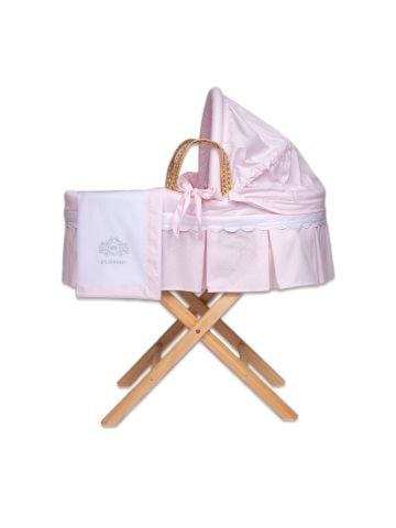 Hasır Sepet Seti - Düz Ayaklı - Princess - Pembe - 85 Cm