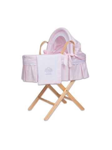 Hasır Sepet Seti - Düz Ayaklı - Princess - Pembe - 85 Cm