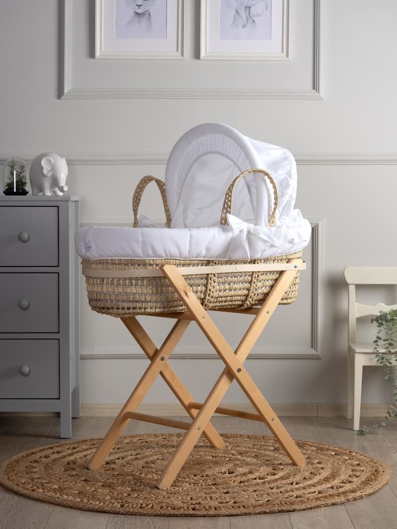 Hasır Sepet Seti - Beyaz