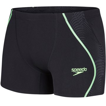 Speedo Fit Erkek Aquashort Yüzücü Mayosu - Siyah/Yeşil