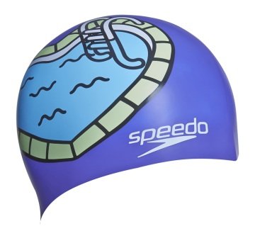 Speedo Slogan Baskılı Çocuk Yüzücü Bonesi