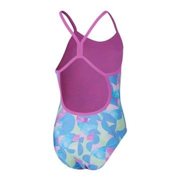 Speedo Allover Digital V-Back Kız Çocuk Yüzücü Mayosu