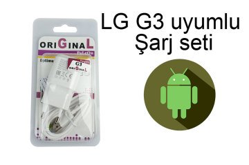 LG G3 Uyumlu Data USB Şarj Kablosu ve Adaptörü