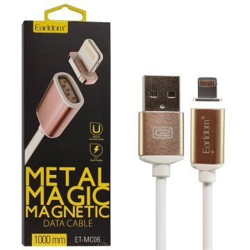 Earldom Metal (Mıknatıs) Manyetik Hızlı USB 2.0 data ve Şarj kablosu iphone 5/5s/5c/6/6s/7/7plus Telefonlarla uyumlu