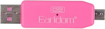 Earldom ET-OT05 Micro usb çevirici ve kart okuyucu Pembe