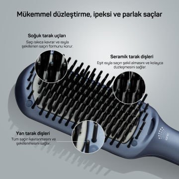 Arzum AR5082-O Superstar Pro Saç Düzleştirici Fırça- Okyanus