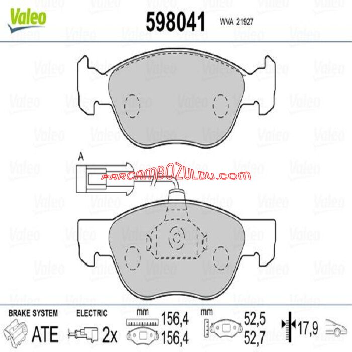 Ön Fren Balatası Marea 1.6 155mm - 77362186