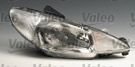 Sol Far Komple (H4 Halojen Ampul) (Çizgili Tip) Peugeot 206 (1998>2000) Oem No: 6204.S7 Valeo No: 087273