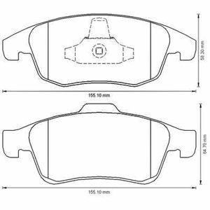ÖN FREN BALATASI TK (DİSKLİ FREN) PEUGEOT 5008 , PARTNER II M59 , PARTNER TEPE CITROEN C4 II , C4 GRAND PICASSO , C4 PICASSO , BERLINGO II M59 , BERLINGO B9 MGA 55170 OEM NO : 4254.25 425425