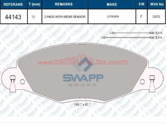 ÖN FREN BALATASI C5 FİŞLİ - 425289