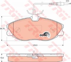 Ön Fren Balatası Xsara-Zx-P406 2.0 16V-2.0Hdı Trw  4251.32