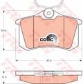 Arka Fren Balatası Tk (Diskli Fren) Peugeot 1007 , 2008 , 307 , 308 , 807 Partner Tepee Cıtroen C2 , C3 , C4 , Cactus , C8 , Ds3 , Ds4 , XSara Pıcasso , Berlıngo B9 Renault Megane II , Scenıc II , Modus  Trw GDB1267-GDB823 , Oem No : 4252.23 425223