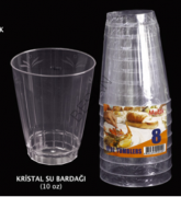 KRİSTAL SU BARDAĞI 10oz - 8 ADET