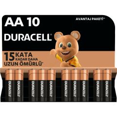 DURACELL ALKALİN KALEM PİL AA 10'LU PAKET