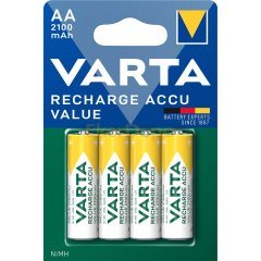 VARTA ŞARJ EDİLEBİLİR KALEM PİL (AA) 2100mAh 4'lü