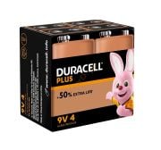 DURACELL ALKALİN 9 VOLT PİL 4'lü PAKET