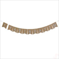 1 Yaşımdayım Kraft Banner - 180 cm