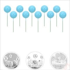 Çubuklu SüSLeme Topu, 2cm x 10 adet - Mavi