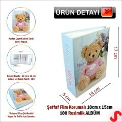 Bebek Fotoğraf Albümü, 10cm x 15cm x 100 Resimlik - Mavi