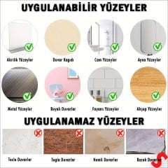 Unicorn Aynalı Duvar Stickerı, 33cm x 30cm