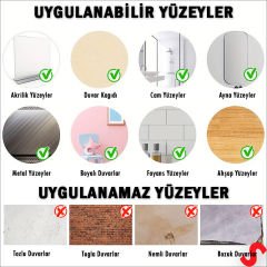 Safari Sevimli Hayvanlar Aynalı Duvar Stickerı, 33cm x 30cm