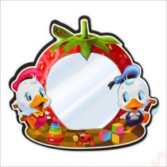 Donald Duck Aynalı Duvar Stickerı, 33cm x 30cm