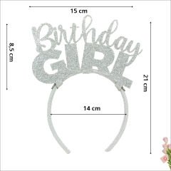 Birthday Girl Taç - Gümüş