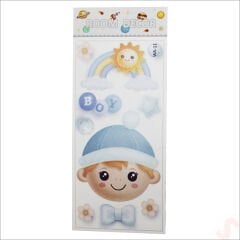 Erkek Bebek Odası, 9 Parça Duvar Sticker Seti