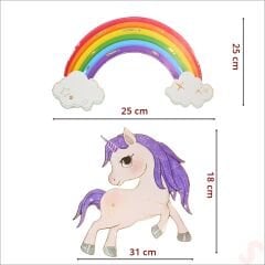 Unicorn, 7 Parça Duvar Sticker Seti