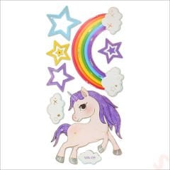 Unicorn, 7 Parça Duvar Sticker Seti