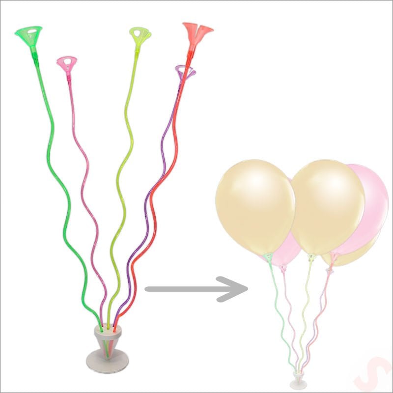 Spiral 50 cm, 5'li Balon Standı (Balonlar Hariç)