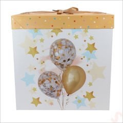 Kapaklı, Katlanır Demonte Karton Kutu, 30cm - Balon & Somon