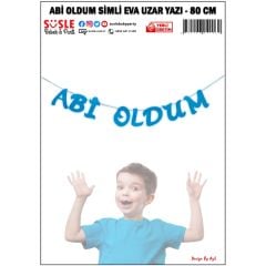 Abi Oldum Simli Eva Uzar Yazı - 80 cm