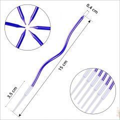 Spiral Krom MuM, 15 cm x 6 Adet - Mavi