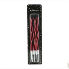 Spiral Krom MuM, 15 cm x 6 Adet - Kırmızı