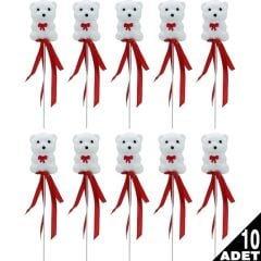 Ayıcık Çubuk, 22 x 4,5 x 3 cm Beyaz - 1 Adet