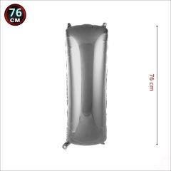 I Harf Gümüş Folyo Balon - 76 cm