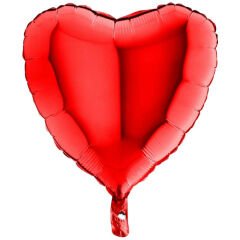 Kalp Folyo Balon, 45 cm - Kırmızı